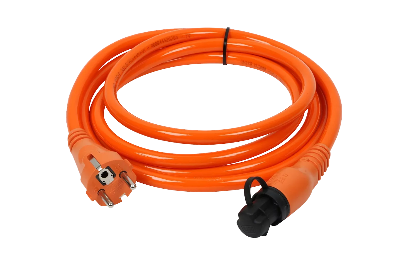 Anschlusskabel 230V mit Schuko für RD / Feuerwehr 5,0m  heavy-duty orange Kabel